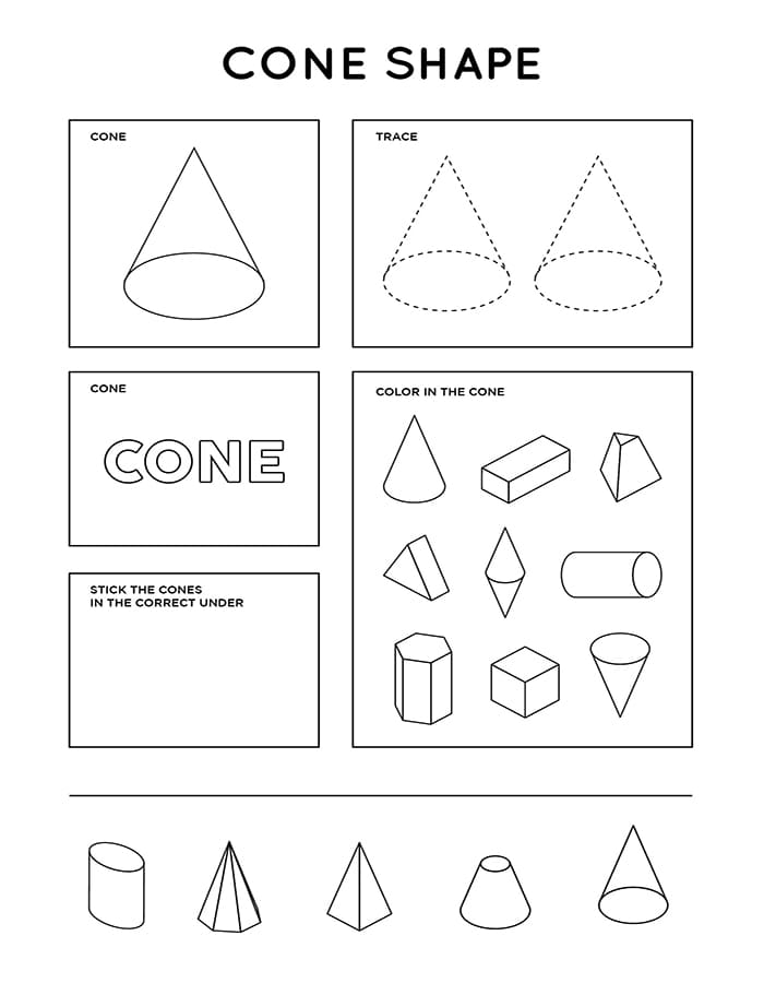 Printable Cone Shape Tracing