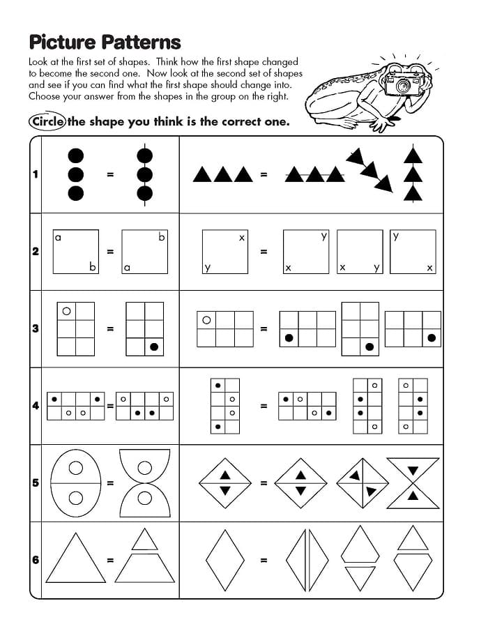 Printable Math Picture Analogy Worksheets