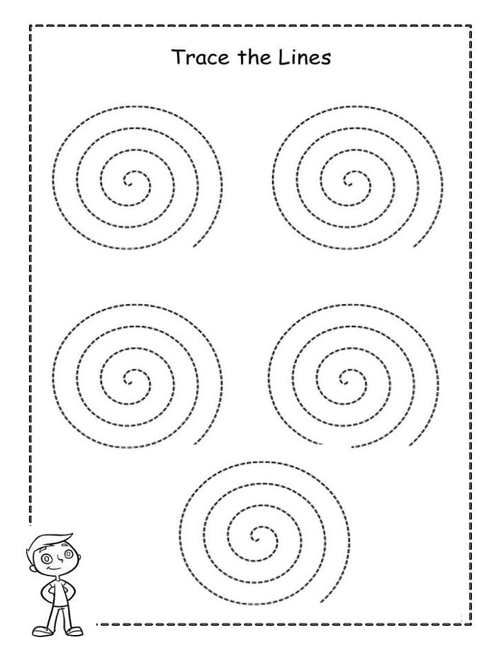 Printable Spiral Tracing Practices