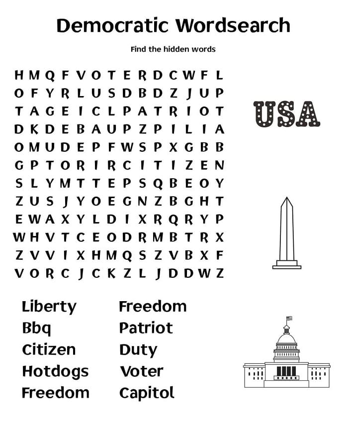 Printable Free Countries Word Search