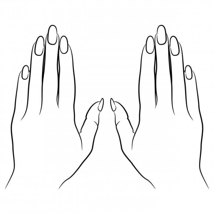 Printable Hand Outline With Nails