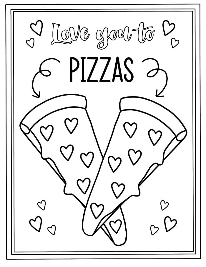 Printable Make A Pizza Coloring Page