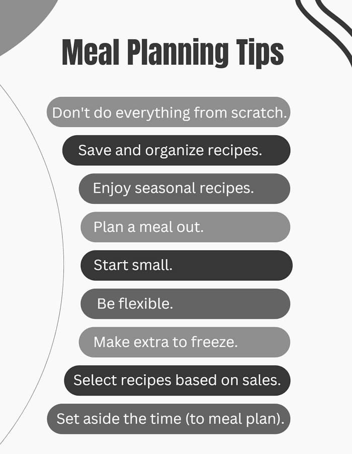 Printable Meal Planning Tips