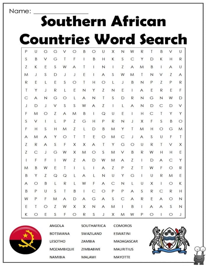 Countries Word Search