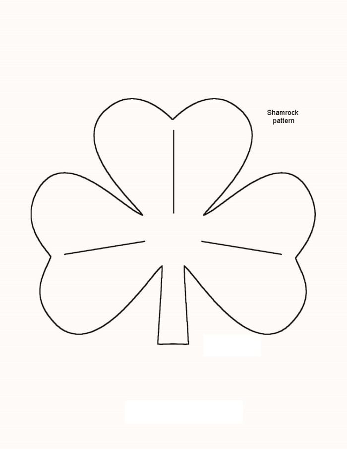 Printable Stand Up Shamrock Template