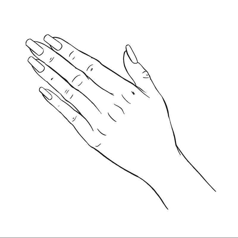 Printable Woman Hand Outline