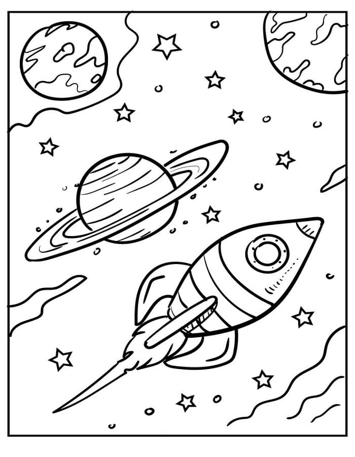 Printable Outer Space Coloring Page
