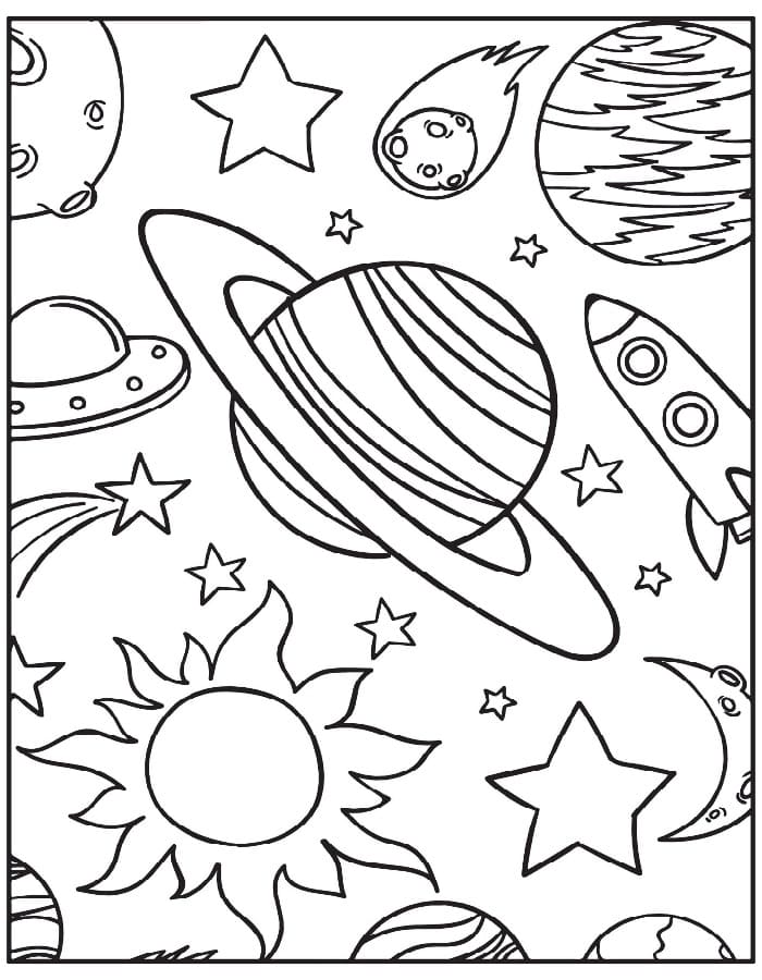 Printable Space Coloring Book Pages For Kids