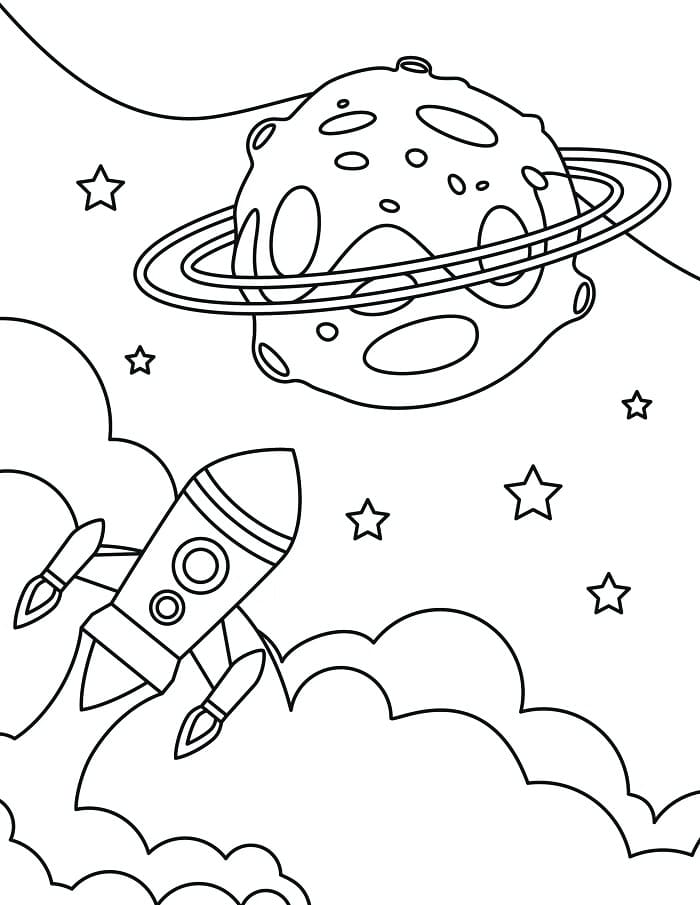 Printable Space Coloring Page