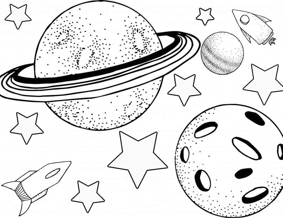 Space Coloring Pages