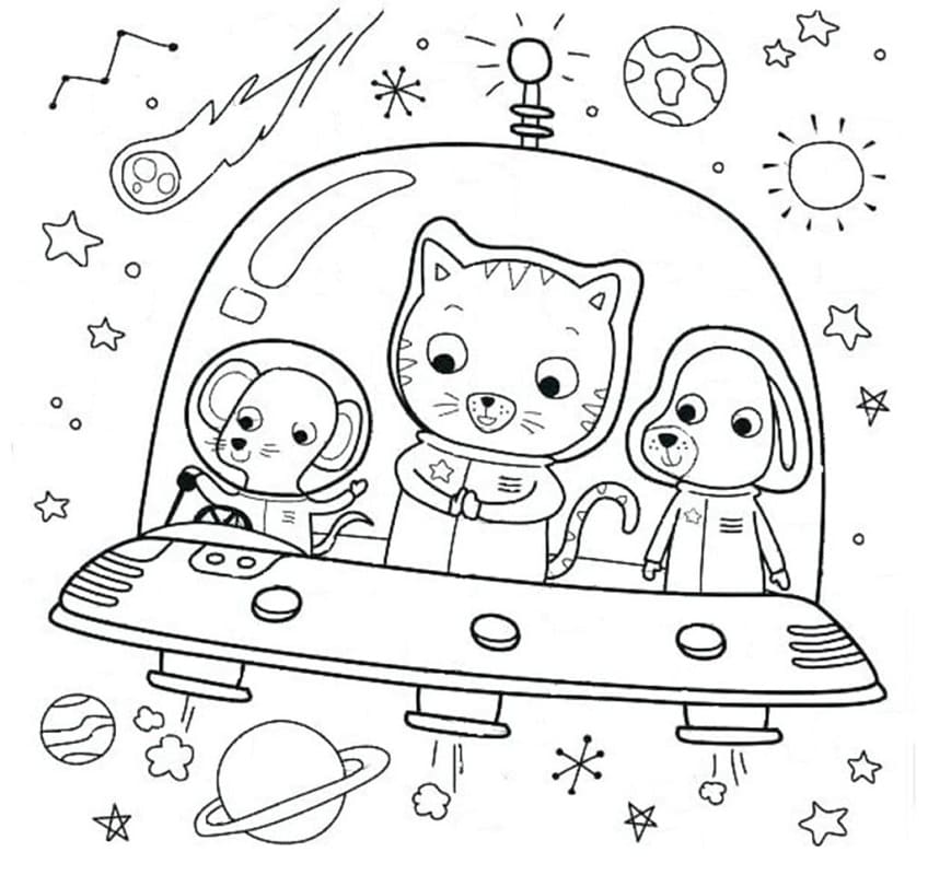Printable Wonder Day Space Coloring Page