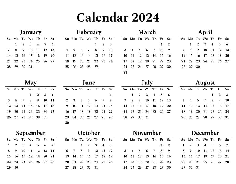 Printable Calendar 2024 Maker