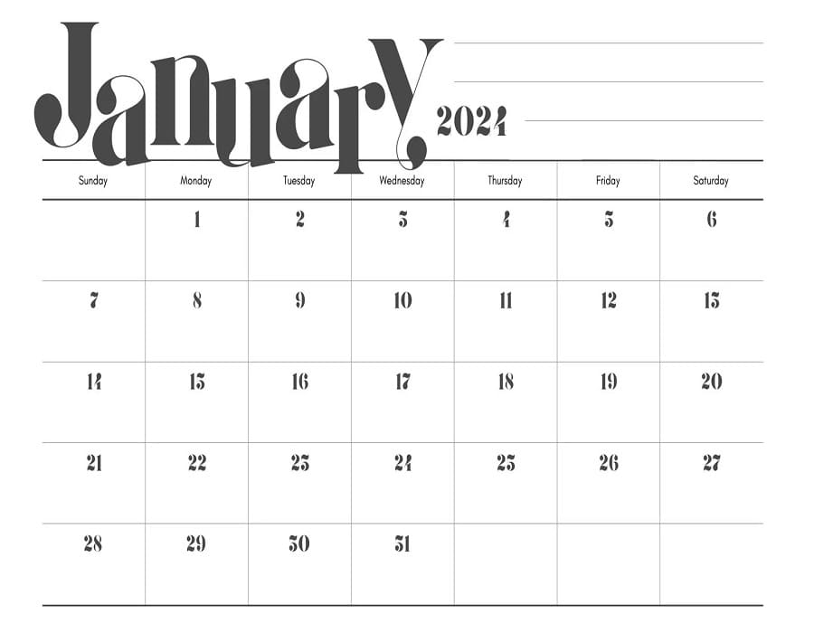 Printable Free And Customizable 2024 Calendar