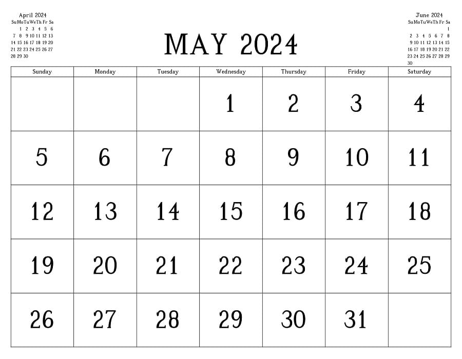 Printable May 2024 Calendar And Planner