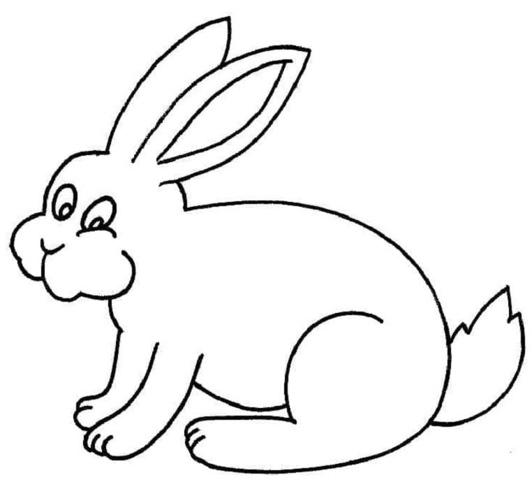 Printable A Rabbit Coloring Page