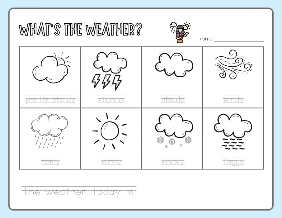 Printable Basic Weather Worksheets