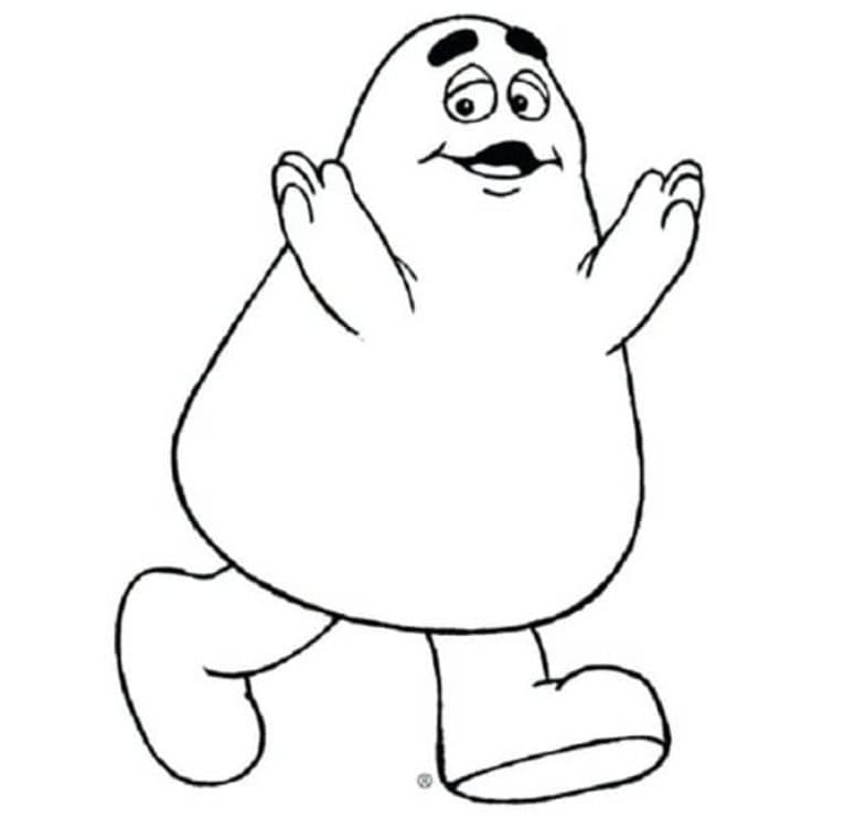 Printable Cute Grimace Coloring Page