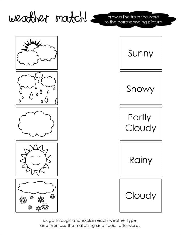 Printable Daily Weather Worksheets