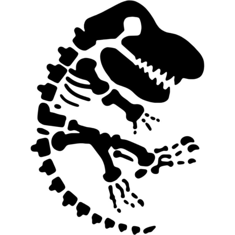 Printable Dinosaur Fossil Stencil