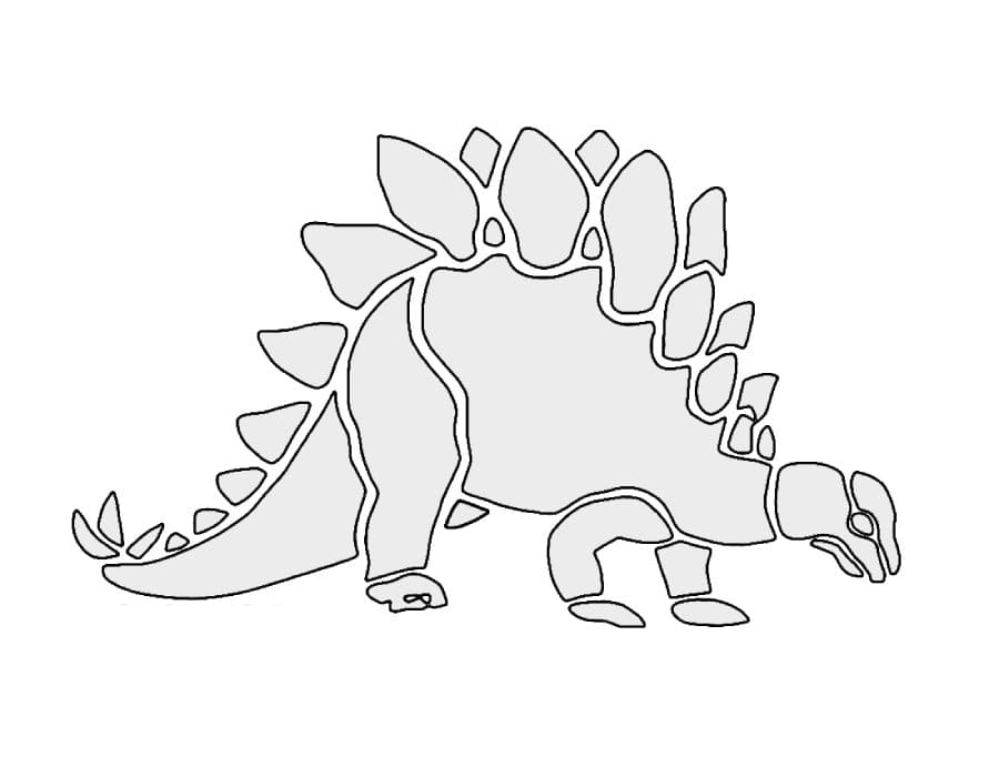 Printable Dinosaur Stegosaurus Stencil
