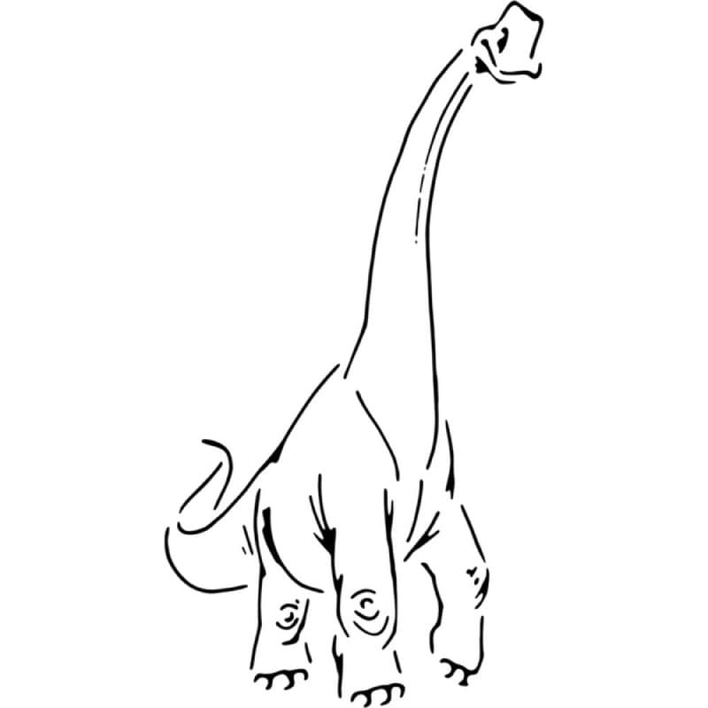 Printable Diplodocus Dinosaur Stencil