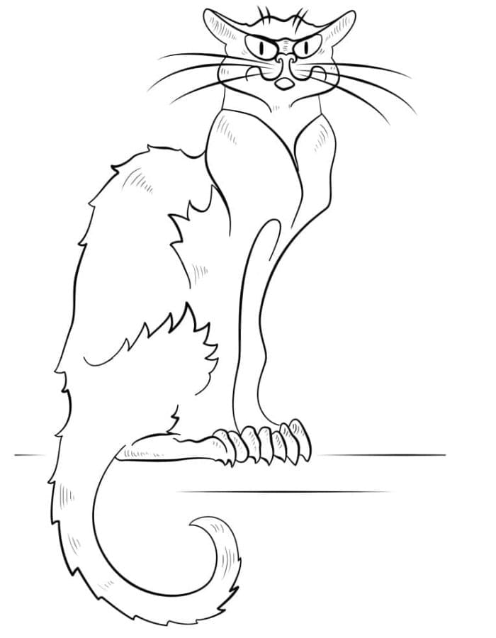 Printable Drawing Of Cat Coloring Page