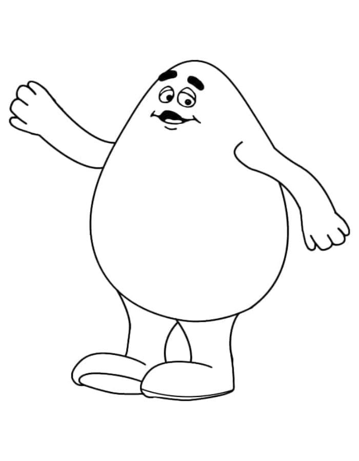Printable Drawing Of Grimace Coloring Page