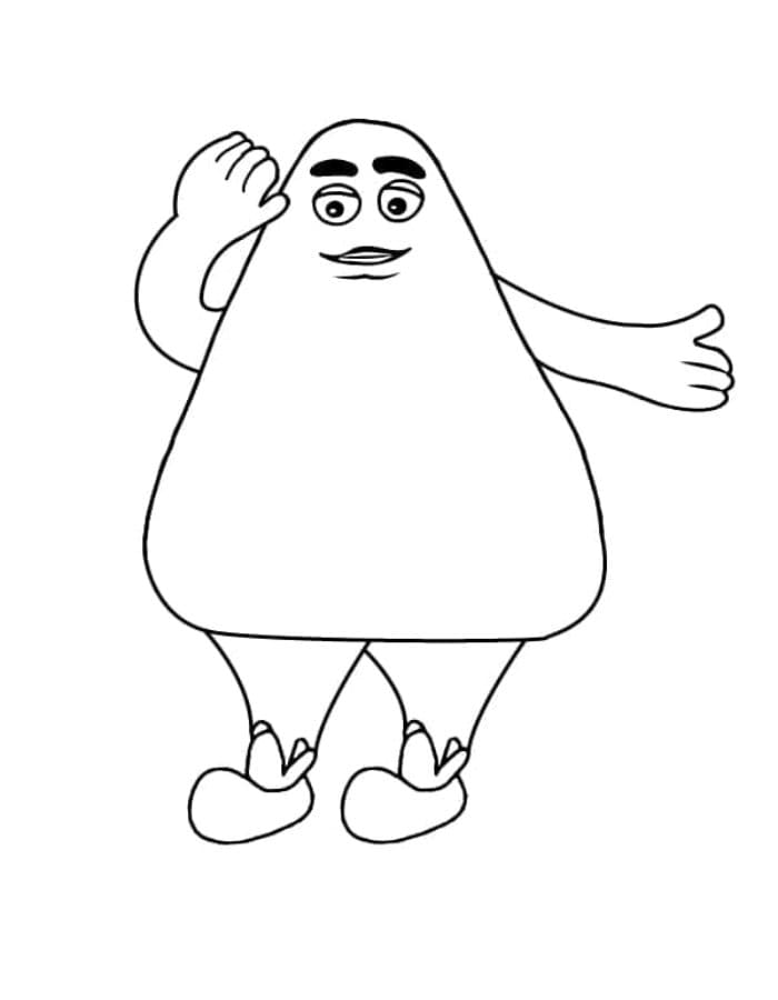 Printable Easy Grimace Coloring Page