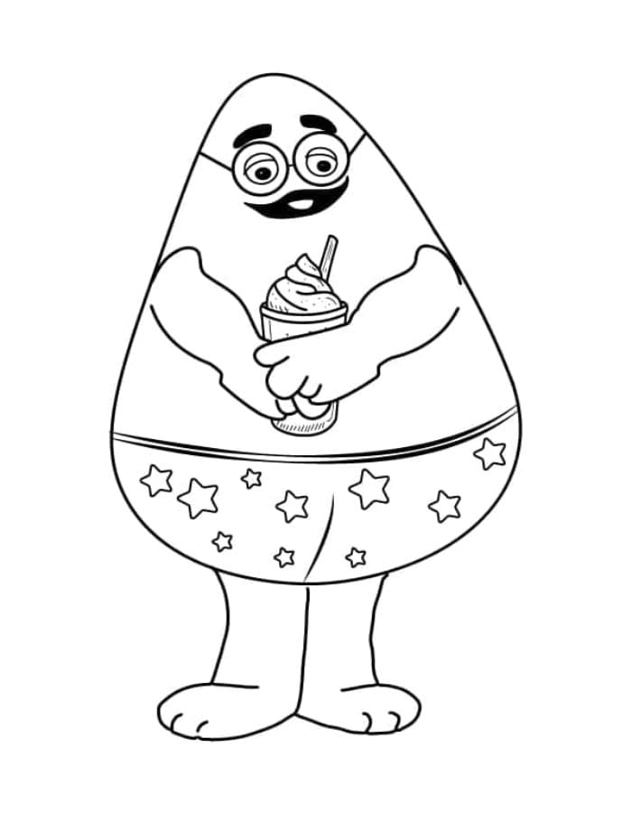 Printable Grimace Coloring Page