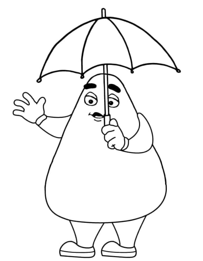 Printable Grimace For Free Coloring Page