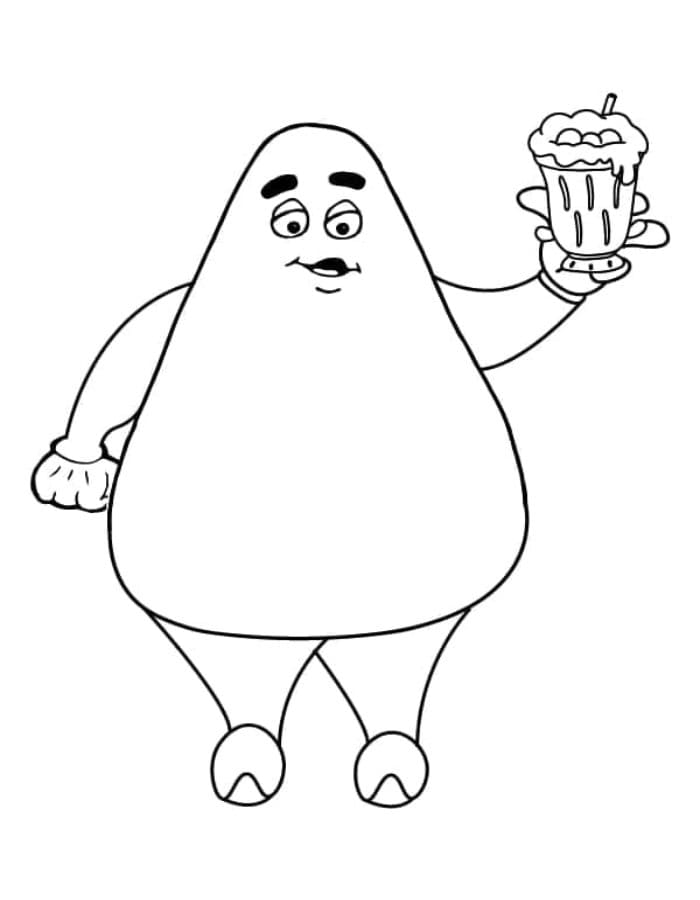 Printable Grimace Image Coloring Page
