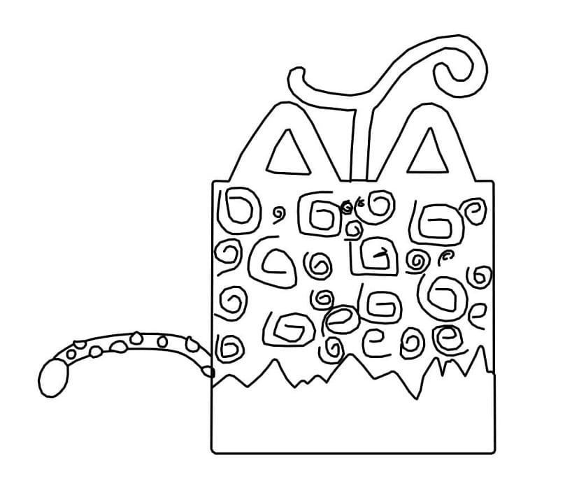 Printable Leopard Blox Fruits Coloring Page