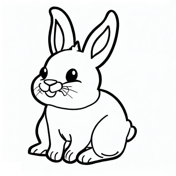 Printable Little Rabbit Coloring Page