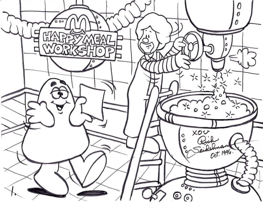 Printable Lovely Grimace Picture Coloring Page
