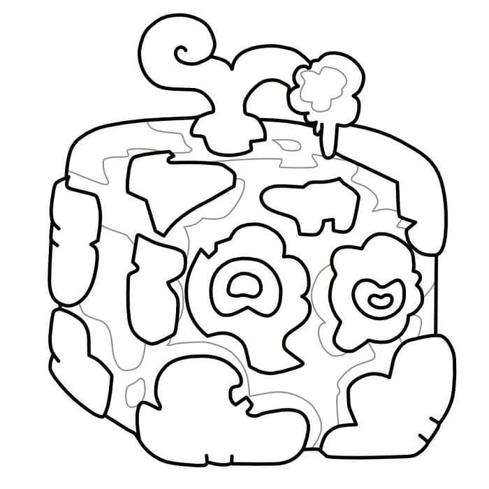 Printable Magma Fruit From Blox Fruits Coloring Page