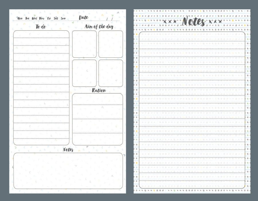 Printable Note Page Design