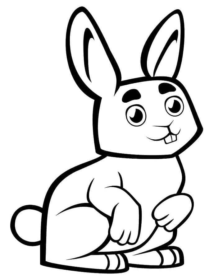 Printable Rabbit Coloring Page Free