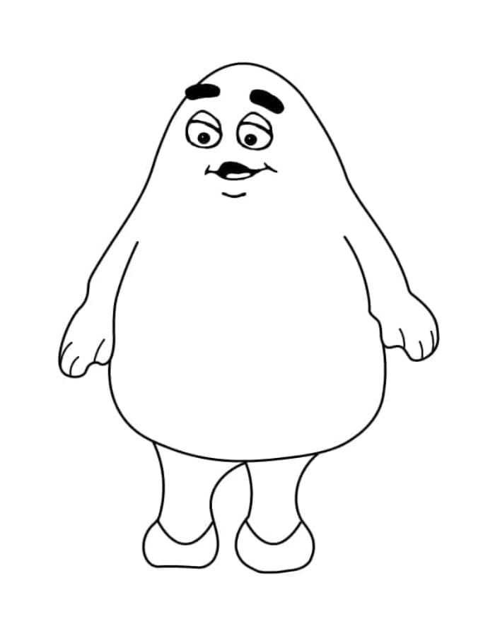 Printable Simple Grimace Coloring Page