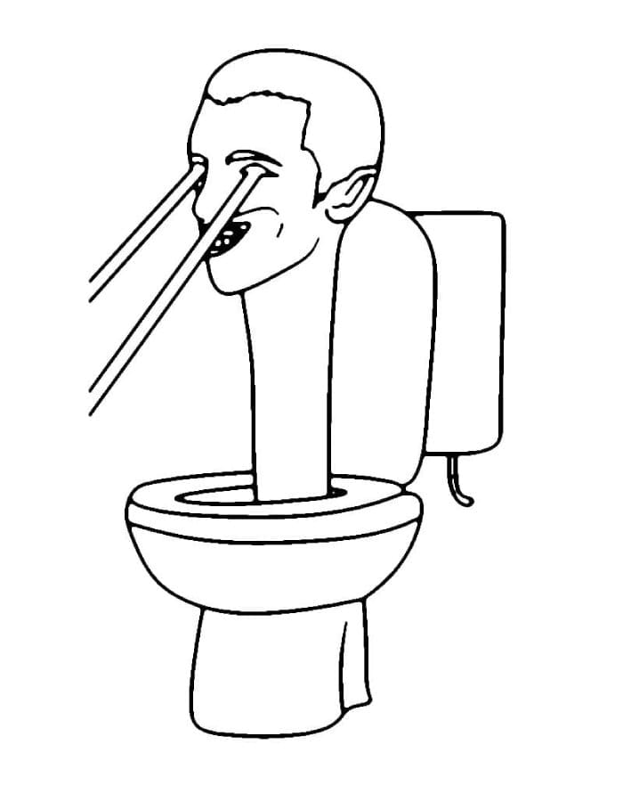 Printable Skibidi Toilet Coloring Page Free