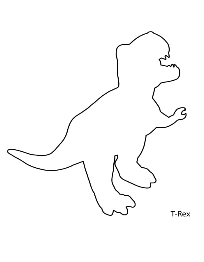 Printable T-Rex Dinosaur Stencil