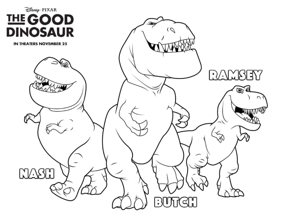 Printable The Good Dinosaur Pumpkin Stencil