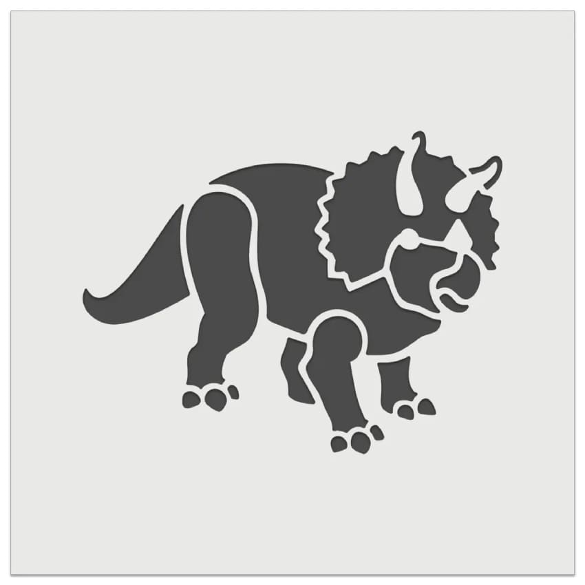 Printable Triceratops Dinosaur Stencil