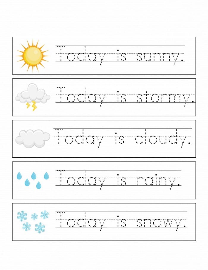 Printable Weather Worksheets Practice