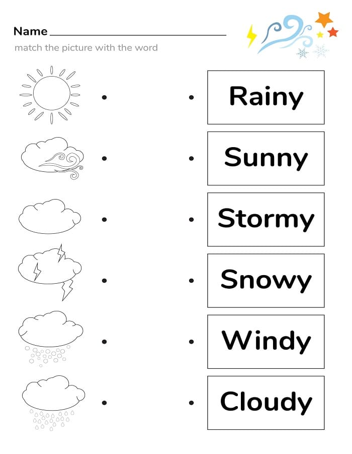 Printable Weather Worksheets