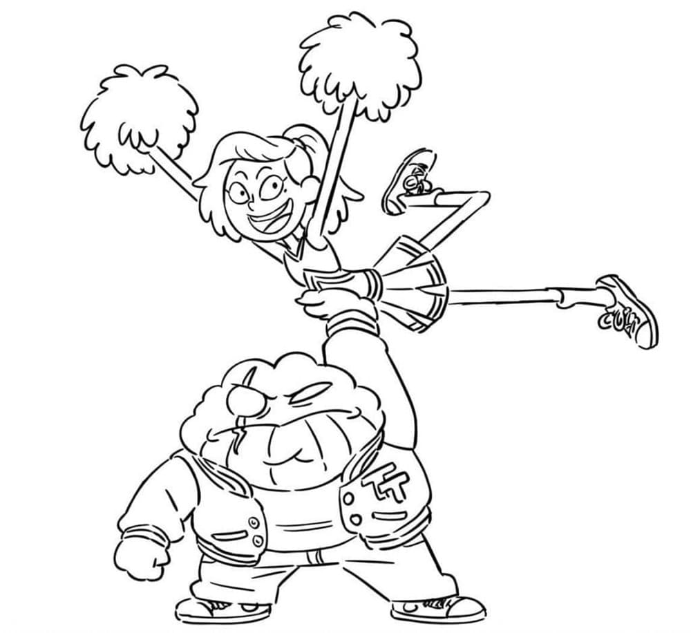 Anne And Friend Amphibia Printable Coloring Page