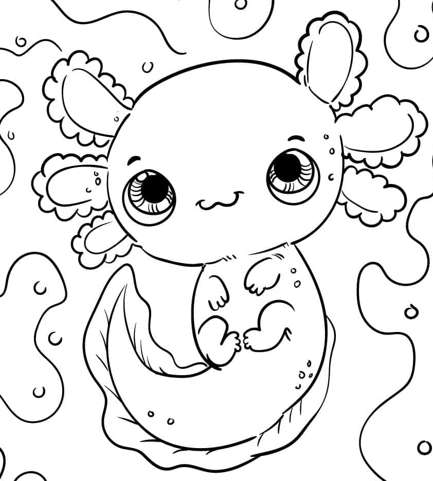 Axolotl Photo Printable Coloring Page