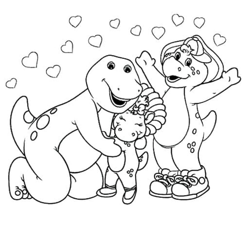 Barney And Friends Photos Printable Coloring Page