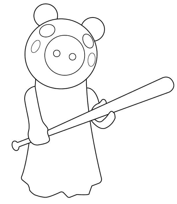 Cute Piggy Printable Coloring Page