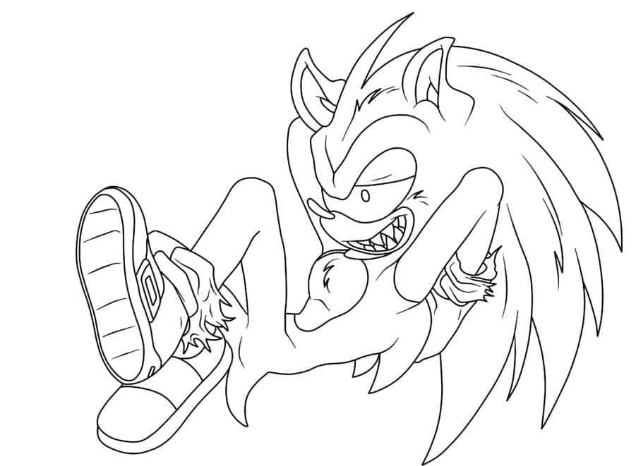 Evil Sonic Exe Photo Printable Coloring Page
