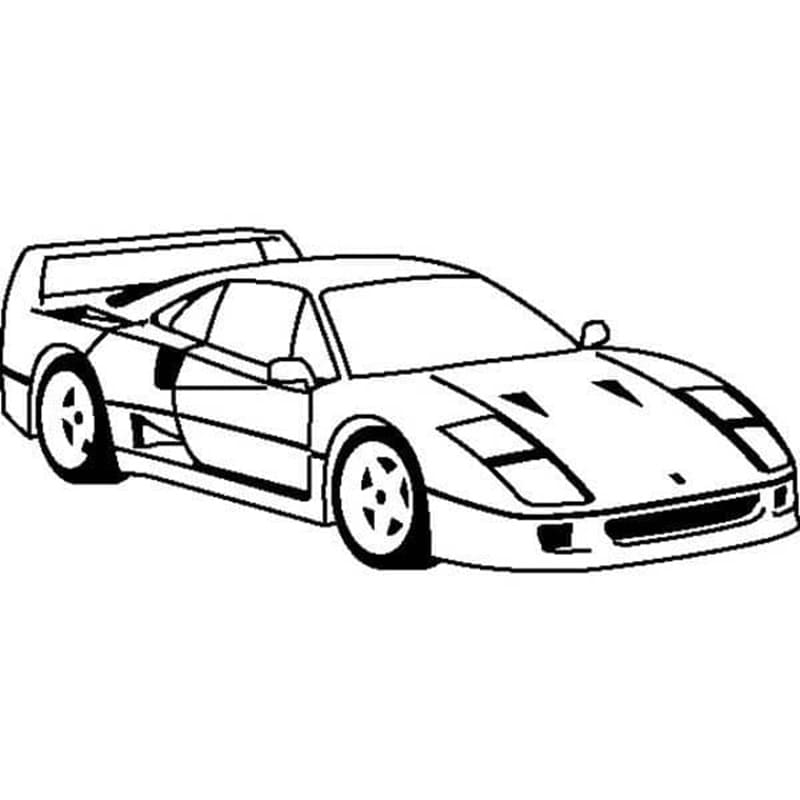 Ferrari Car Free Photo Printable Coloring Page